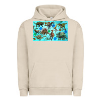 Pigment French Oak dinosaurs sippy cup Urban Hoodie - Artiststas