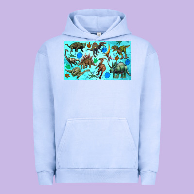 Dinosaurs Sippy Cup Urban Hoodie Designed By Artiststas