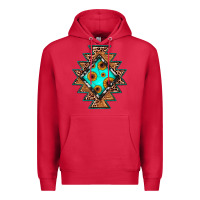Cardinal aztec leopard turquoise sunflower Premium Hoodie - JahusDesignShop