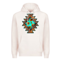 Pale Pink aztec leopard turquoise sunflower Premium Hoodie - JahusDesignShop