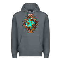 Rock aztec leopard turquoise sunflower Premium Hoodie - JahusDesignShop
