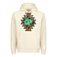 Sandshell aztec leopard turquoise sunflower Premium Hoodie - JahusDesignShop