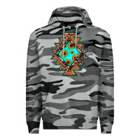 Slate Camo aztec leopard turquoise sunflower Premium Hoodie - JahusDesignShop