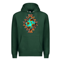Sports Green aztec leopard turquoise sunflower Premium Hoodie - JahusDesignShop