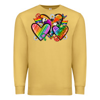 Antique Gold pride hearts Premium Sweatshirt - texasbilliewilder