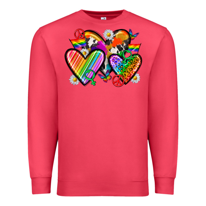 Pride Hearts Premium Sweatshirt by texasbilliewilder | Teevron