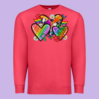 Premium Sweatshirt pride hearts