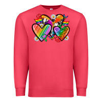 Cardinal pride hearts Premium Sweatshirt - texasbilliewilder