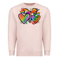 Pale Pink pride hearts Premium Sweatshirt - texasbilliewilder
