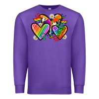 Purple pride hearts Premium Sweatshirt - texasbilliewilder