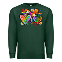 Sports Green pride hearts Premium Sweatshirt - texasbilliewilder