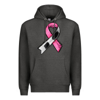 Charcoal Heather breast cancer sport ribbons Premium Hoodie - AdoDesignShop