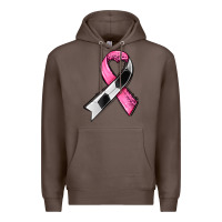 Coffee breast cancer sport ribbons Premium Hoodie - AdoDesignShop