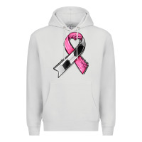 Dove Grey breast cancer sport ribbons Premium Hoodie - AdoDesignShop