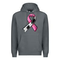 Rock breast cancer sport ribbons Premium Hoodie - AdoDesignShop