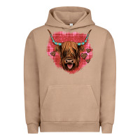 Pigment Burro highland cow valentines Urban Hoodie - JahusDesignShop