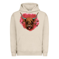 Pigment French Oak highland cow valentines Urban Hoodie - JahusDesignShop