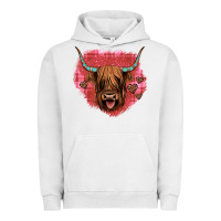 Pigment Lunar Rock highland cow valentines Urban Hoodie - JahusDesignShop