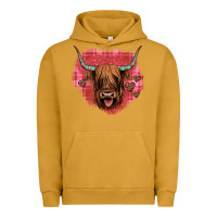 Pigment Peanut Butter highland cow valentines Urban Hoodie - JahusDesignShop
