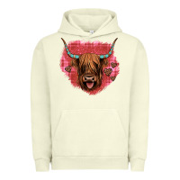 Pigment Pistachio highland cow valentines Urban Hoodie - JahusDesignShop