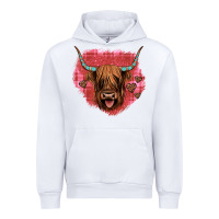 White highland cow valentines Urban Hoodie - JahusDesignShop