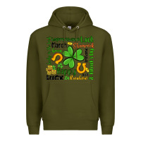 Army Green st patrick s day Premium Hoodie - Artiststas