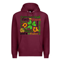 Burgundy st patrick s day Premium Hoodie - Artiststas