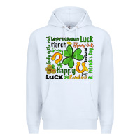 White st patrick s day Premium Hoodie - Artiststas