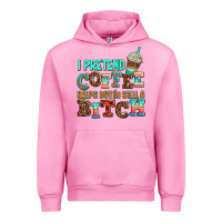 Fuchsia Pink ı pretend coffee helps but ı am still a bitch Urban Hoodie - AdoDesignShop