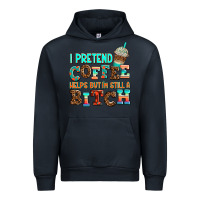 Navy ı pretend coffee helps but ı am still a bitch Urban Hoodie - AdoDesignShop