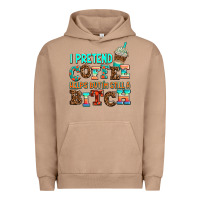 Pigment Burro ı pretend coffee helps but ı am still a bitch Urban Hoodie - AdoDesignShop