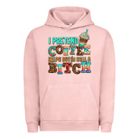 Pigment Salmon ı pretend coffee helps but ı am still a bitch Urban Hoodie - AdoDesignShop