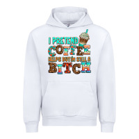 White ı pretend coffee helps but ı am still a bitch Urban Hoodie - AdoDesignShop