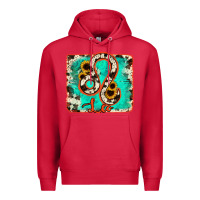 Cardinal leo turquoise cowhide Premium Hoodie - RanaPortraitStore