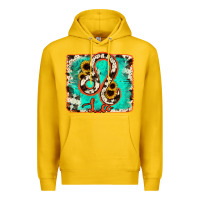 Lemon leo turquoise cowhide Premium Hoodie - RanaPortraitStore
