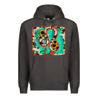Smoke leo turquoise cowhide Premium Hoodie - RanaPortraitStore