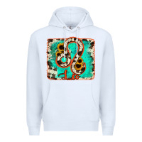 Leo Turquoise Cowhide Premium Hoodie | Teevron