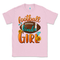 Bubblegum Pink football kinda girl Classic Tee - BundleAndBundleShop