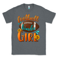Charcoal Heather football kinda girl Classic Tee - BundleAndBundleShop