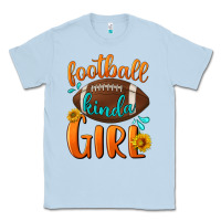 Dusty Blue football kinda girl Classic Tee - BundleAndBundleShop