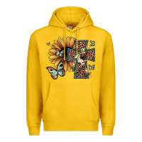 Lemon leopard cross sunflower butterfly Premium Hoodie - JahusDesignShop