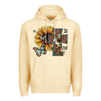 Pina Colada leopard cross sunflower butterfly Premium Hoodie - JahusDesignShop