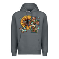 Rock leopard cross sunflower butterfly Premium Hoodie - JahusDesignShop