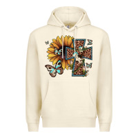Sandshell leopard cross sunflower butterfly Premium Hoodie - JahusDesignShop