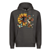 Smoke leopard cross sunflower butterfly Premium Hoodie - JahusDesignShop
