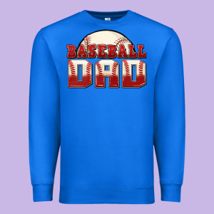 Baseball Dad Premium Sweatshirt Designed By Zillion Design Studio