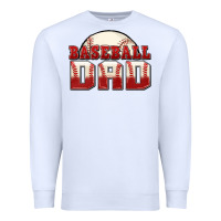 White baseball dad Premium Sweatshirt - Zillion Design Studio