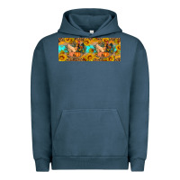 Pigment Midnight Navy Fall coop animals pumpkin 11 oz mug Urban Hoodie - Artiststas