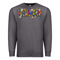 Charcoal Heather pride human Premium Sweatshirt - texasbilliewilder