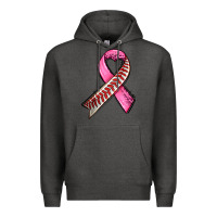 Charcoal Heather breast cancer sport ribbons Premium Hoodie - AdoDesignShop